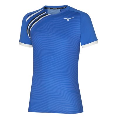 Camisa Mizuno Shadow Estampados Tee Hombre Azules - Chile M157BRFHXO